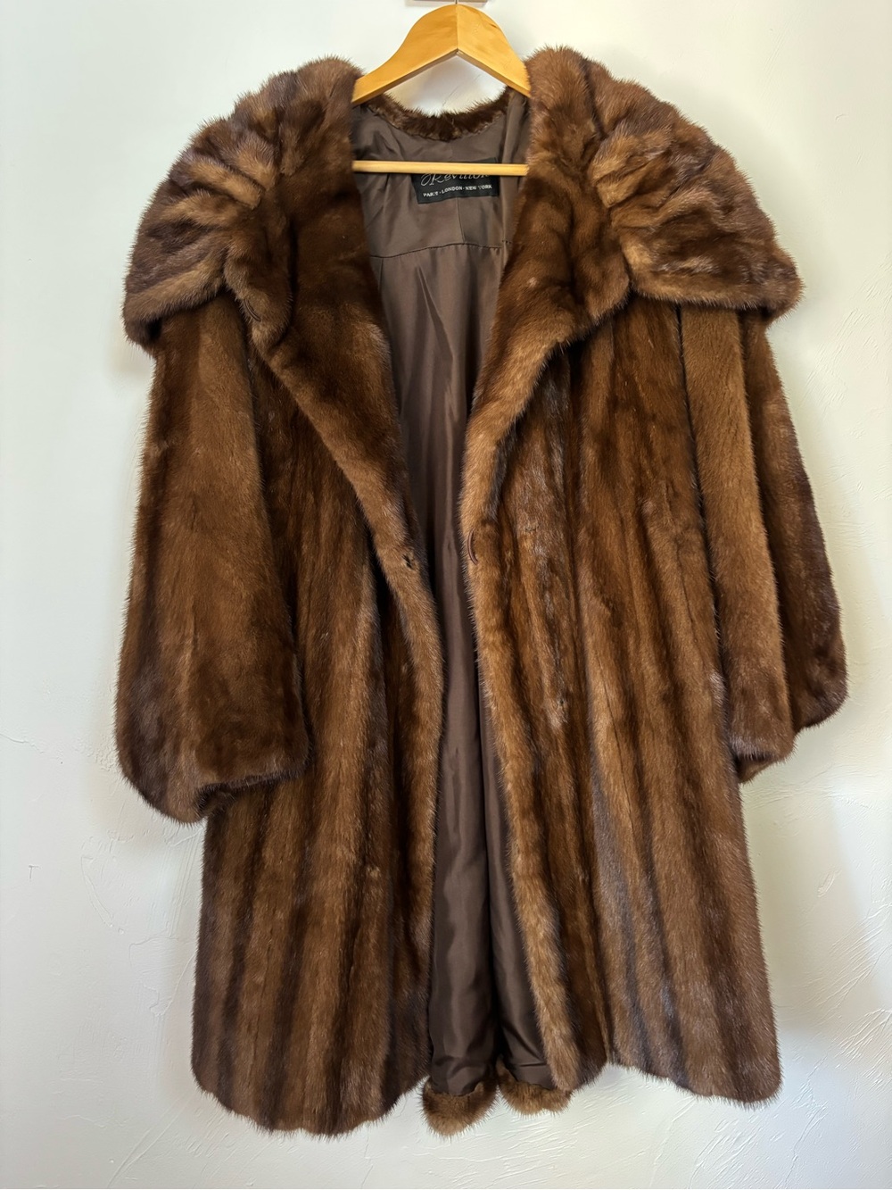 Vintage Revillon Genuine Mink Fur Coat Excellent Condition